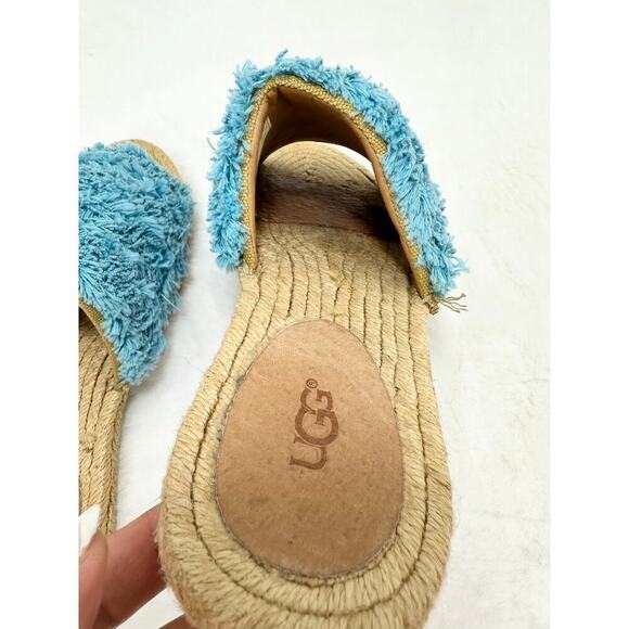 UGG Australia Women's Edith Slide Yarn Slip On Aqua Blue Size 6.5 - Picture 4 of 9